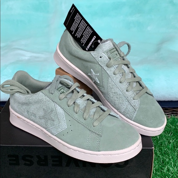Earth Tone Suede Converse Pro Leather Suede Green Converse Shoes